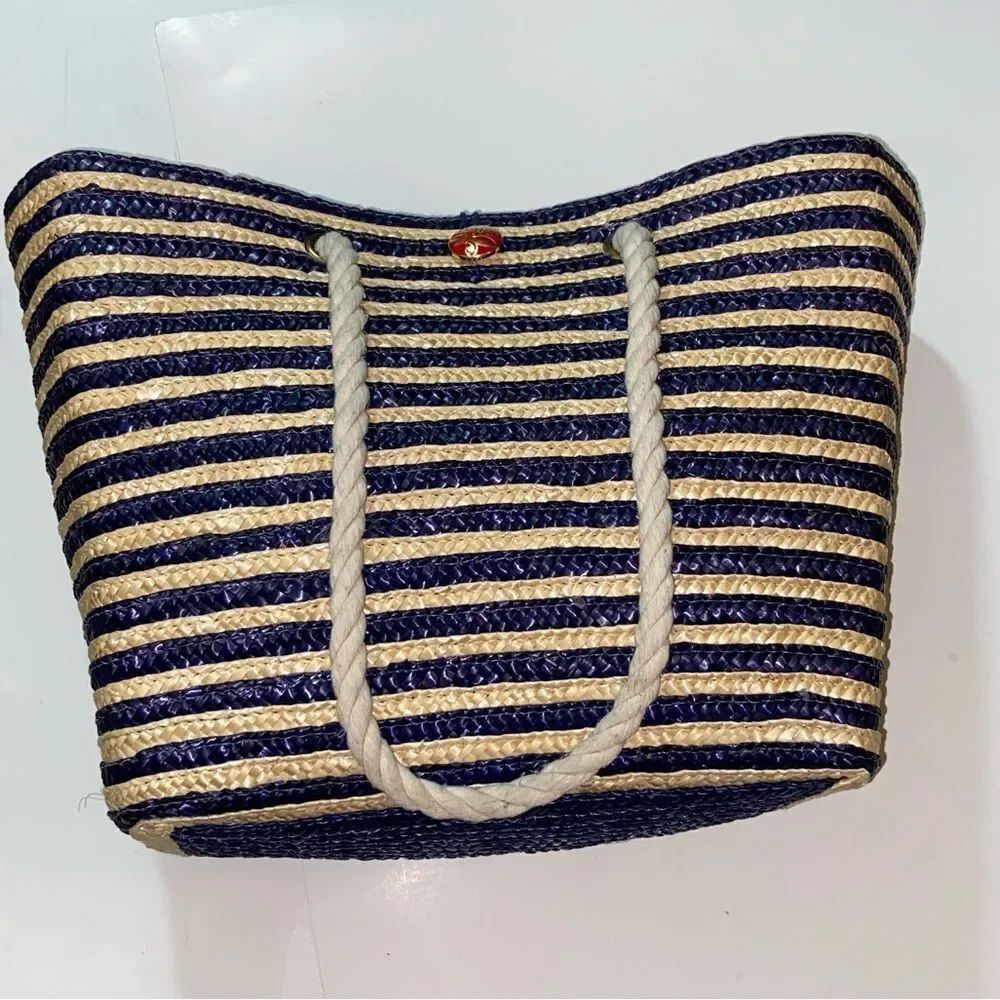 Lancôme Straw Woven Beach Soldered Bas Women Bag
